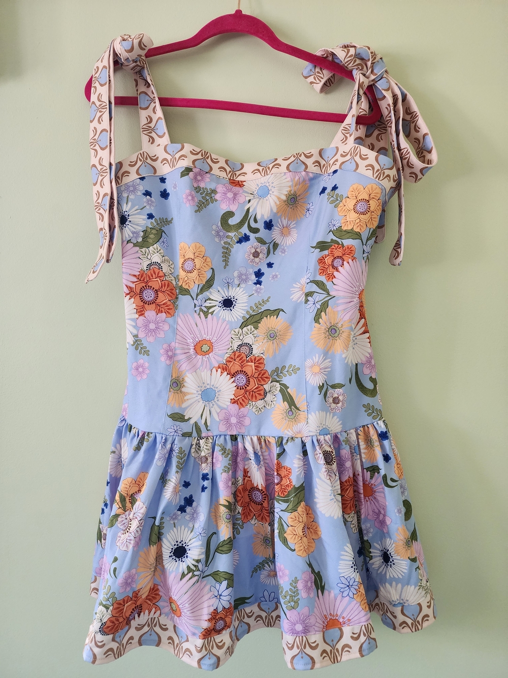 Agua Bendita Floral Light Blue Sundress